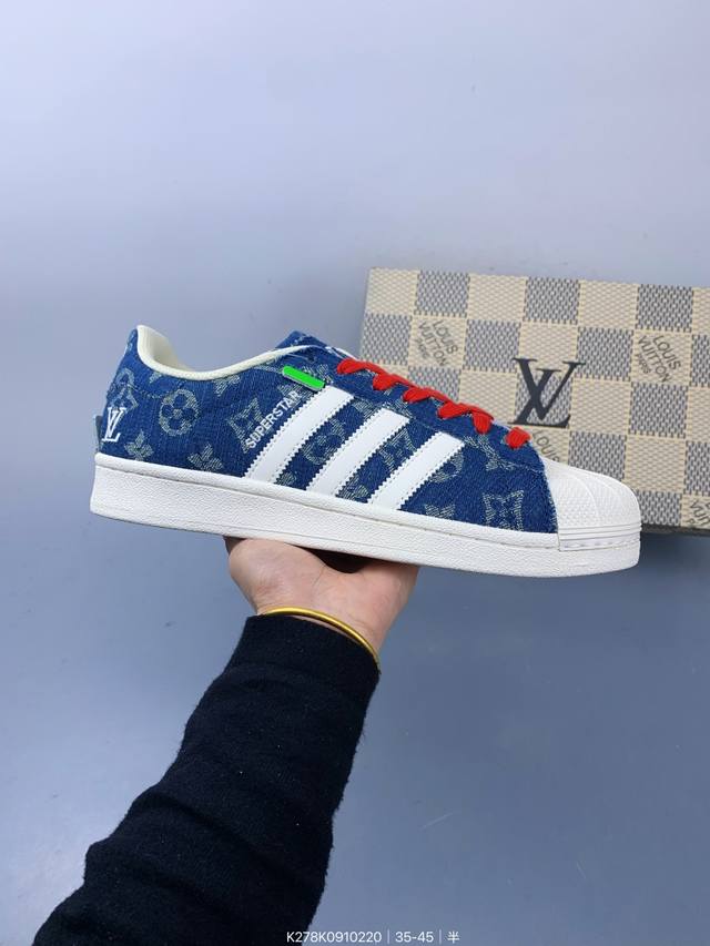 阿迪达斯Adidas三叶草 Originals Superstar 经典贝壳头系列低帮百搭休闲运动板鞋 Size：如图 编码：K278K0910220 - 点击图像关闭