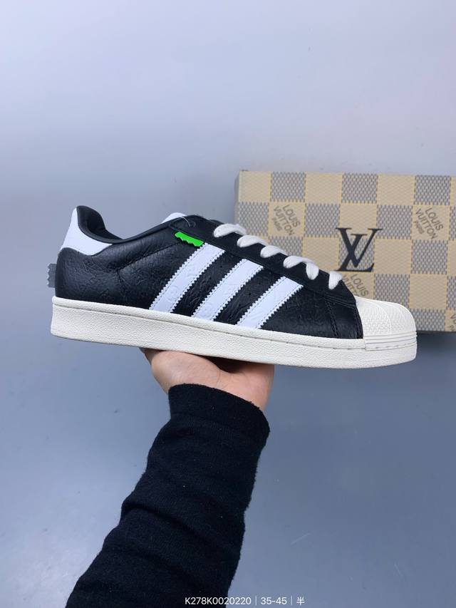 阿迪达斯Adidas三叶草 Originals Superstar 经典贝壳头系列低帮百搭休闲运动板鞋 Size：如图 编码：K278K000