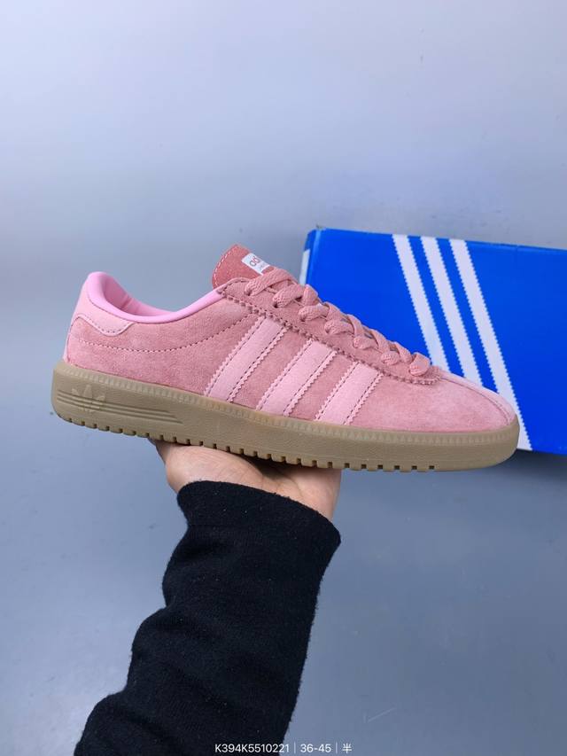 阿迪达斯Adidas Originals Gazelle Indoor 三叶草复古防滑耐磨低帮板鞋 鞋款采用柔软的绒面革和耐用的皮革衬里融合在橡胶外底上！ Si