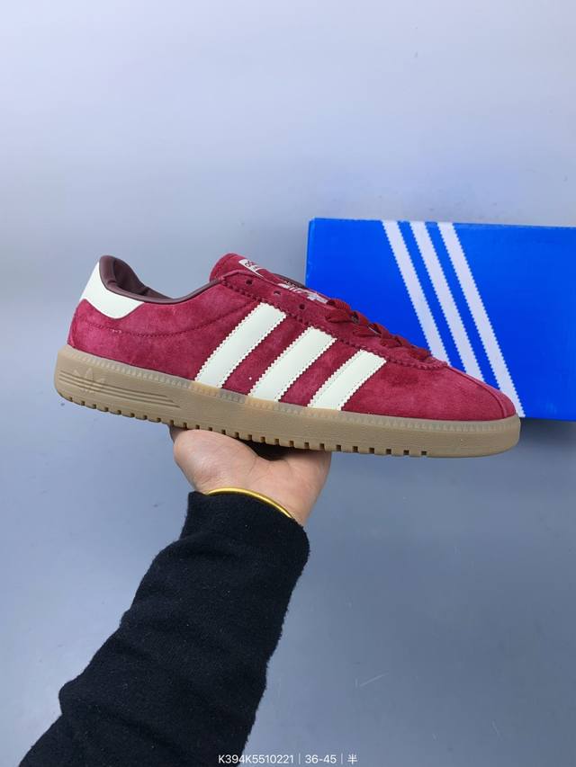 阿迪达斯Adidas Originals Gazelle Indoor 三叶草复古防滑耐磨低帮板鞋 鞋款采用柔软的绒面革和耐用的皮革衬里融合在橡胶外底上！ Si