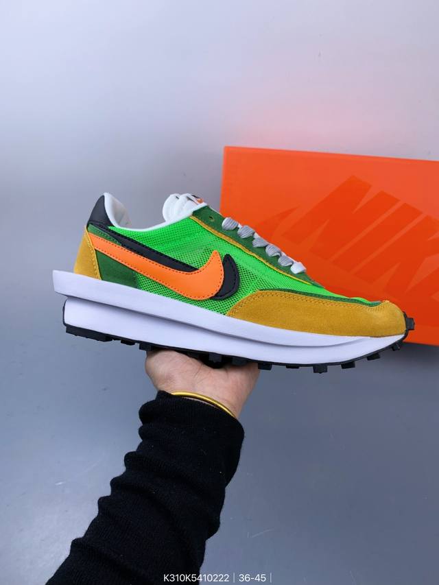 Sacai × Nike Ldv Waffle 重磅联名 日式解构美学Sacai联名 × Nike Ldv Waffle重叠设计前卫华夫变形休闲慢跑鞋 Saca