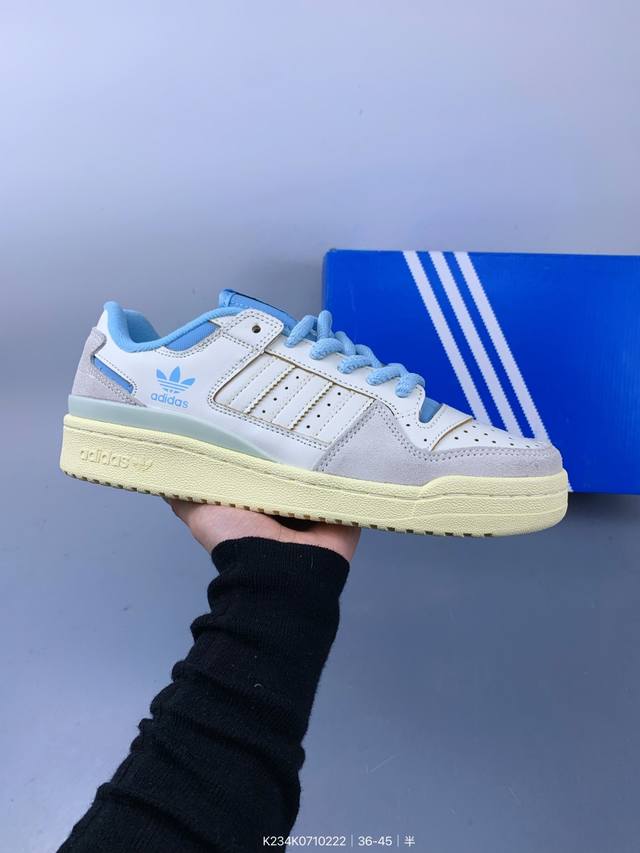 Adidas Originals Forum 84 Low Cl 皮革 低帮 板鞋 男女同款 Size：如图 编码：K234K0710222