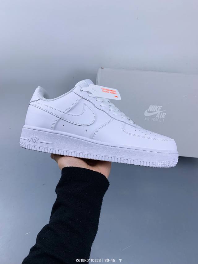 Nike Air Force 1 07 Low 纯白低帮 原桓头 原纸板 打造纯正空军版型 #专注外贸渠道 全掌内置蜂窝气垫 #原盒 配件 原厂中底钢印、拉帮完