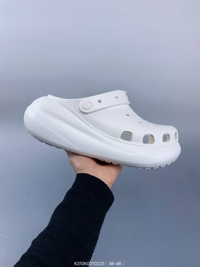 Crocs洞洞鞋卡洛驰情侣沙滩厚底涡轮增高包头凉拖男女鞋 Size：如图 编码：K310K0210223