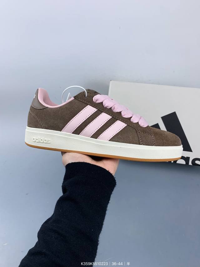 阿迪达斯Adidas Grand Court Base 00S休闲麂皮板鞋 Size：如图 编码：K359K5510223