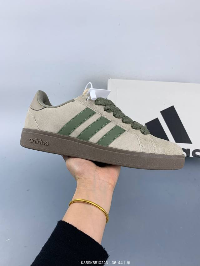 阿迪达斯Adidas Grand Court Base 00S休闲麂皮板鞋 Size：如图 编码：K359K5510223