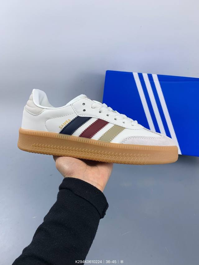 真标带半码阿迪达斯 三叶草 Adidas Originals Samba Xlg 桑巴舞系列 厚底 绅士德训足球风百搭低帮休闲运动板鞋 Size：如图 编码：K