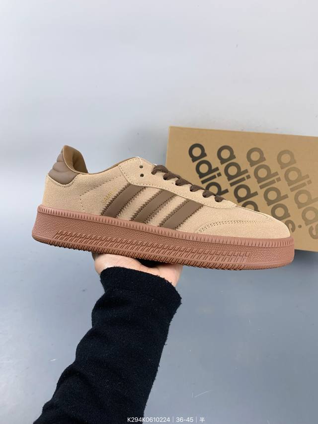 真标带半码阿迪达斯 三叶草 Adidas Originals Samba Xlg 桑巴舞系列 厚底 绅士德训足球风百搭低帮休闲运动板鞋 Size：如图 编码：K