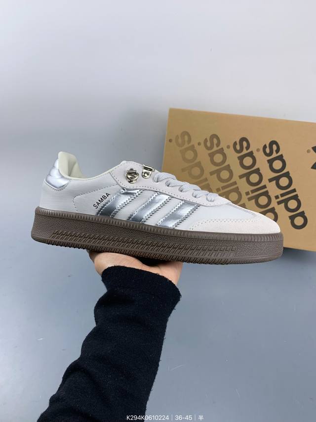 真标带半码阿迪达斯 三叶草 Adidas Originals Samba Xlg 桑巴舞系列 厚底 绅士德训足球风百搭低帮休闲运动板鞋 Size：如图 编码：K