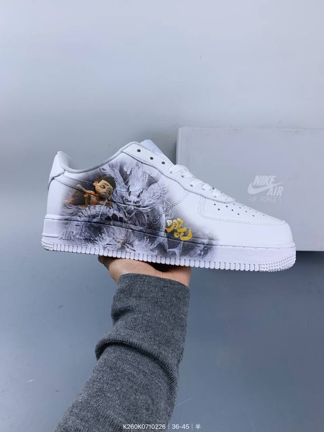 真标半码！耐克Nike Air Force 1 Low 空军一号 哪吒联名 低帮百搭休闲运动板鞋 Size：如图 编码：K260K0710226