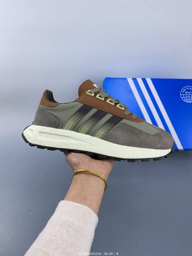 公司级 真爆 阿迪达斯 新款 三叶草 厚底 Adidas Retropy E5 新款低帮经典运动鞋潮厚底增高男女士慢跑鞋 以70年代经典跑步鞋为灵感，新鲜演绎复