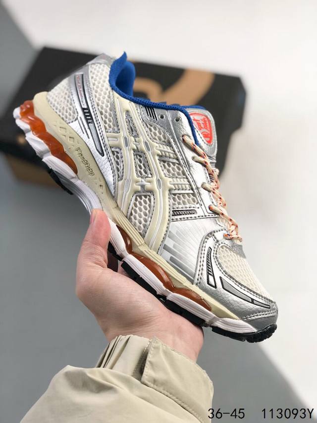 公司级Asics Gel-Kayano 12.1公司级版本 亚瑟士运动休闲透气专业跑鞋 采用工程弹性双层再生针织密度鞋面材质 后跟3D可视Gel缓震乳胶物料 升