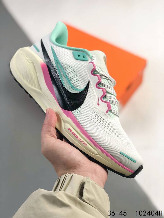 真标带半码！ 耐克Nike Air Zoom Pegasus 41 透气网面 登月41代兼顾迅疾外观和稳固脚感，后跟覆面和中足动态支撑巧妙融合，缔造稳定顺畅的迈