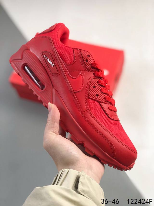 耐克Nike Air Max 90 Prm 90款 经典款复古缓震气垫跑步鞋休闲运动鞋 尺码：如图 Id：122424F