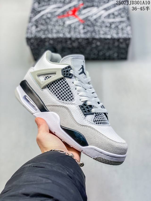 真标 耐克 新款 Nike Air Jordan 4 Retro Og 低帮 迈克尔 乔丹Aj4代乔4 复古休闲运动文化篮球鞋。秉承轻量化的速度型篮球鞋设计思想