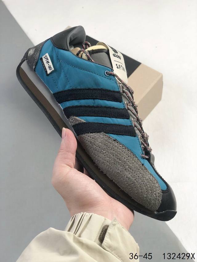 真标带半码！ 阿迪达斯 三叶草 Adidas 中性 Originals Country Og 经典复古运动鞋男女款皮革休闲鞋。源自70年代复古设计的皮革经典鞋