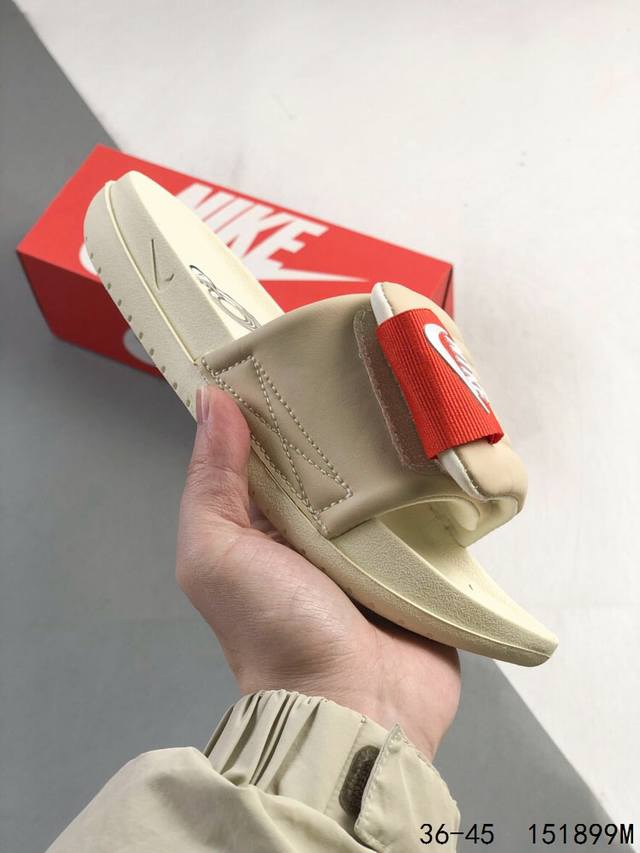 真标带半码！ 耐克 Nike Offcourt Adjust Slides 夏季单品 男女鞋半码制 采用超轻一次发泡Revive底模鞋床#可吸汗织物衬里材料,柔