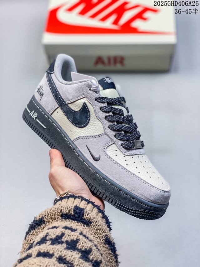 海外限量发售！公司级Nike Air Force 1 '07 Low “北面联名 米白红蓝双拼”空军一号 低帮 运动鞋 休闲鞋 折边针车 工艺难度大 原楦头原纸