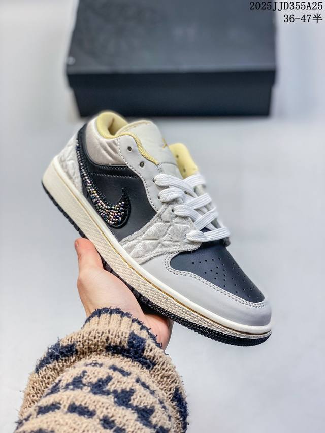 K版纯原 Air Jordan Aj1 Low 低帮系列 黑灰拼接 Dn1635-001 唯一平替选择 市场第二梯队最强版 全部原鞋开发 原楦原纸板开发 全鞋电