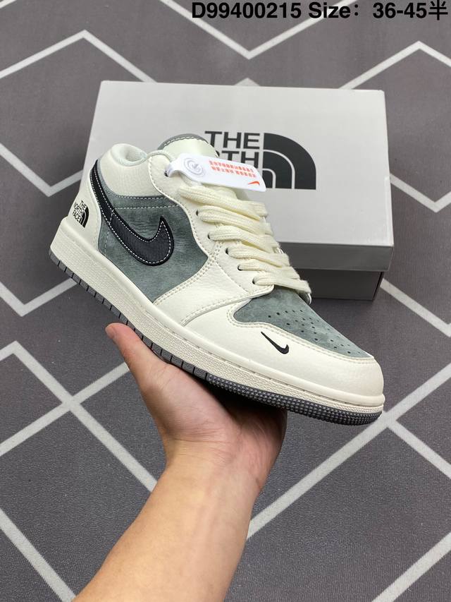 公司级 耐克 乔丹Air Jordan 1 Low Aj1 乔1 乔丹1代Aj1 低帮复古文化休闲运动篮球鞋.北面北脸联名。该鞋款从 1985 年元年款汲取设计 - 点击图像关闭