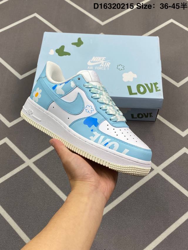 Nike Air Force 1 Low’07 空军一号低帮休闲板鞋 定制皮料 原楦原纸板 纯正空军版型 内置全掌气垫 货号：Cw2288-222 Size：3