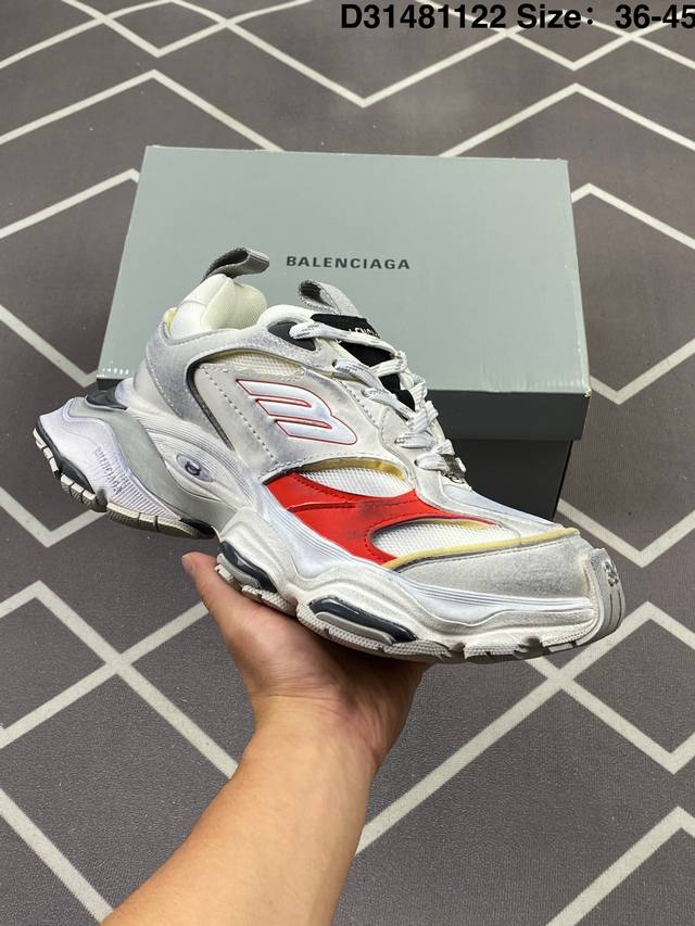 Balenciaga Cargo Sneaker 巴黎世家十一二代圆头系带 公司级版本 舒适百搭低帮生活休闲鞋老爹鞋 全套原纸板楦头开发 最原汁原味的灵魂版型