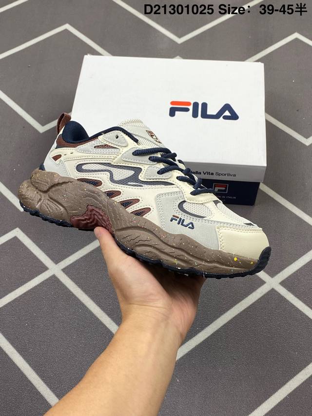 斐乐 男鞋 Fila Fusion 意大利百年经典运动品牌，网红单品 小红书推荐爆款 Fila斐乐火星鞋新款厚底增高运动鞋 复古百搭老爹鞋 斐乐潮牌文化篮球鞋