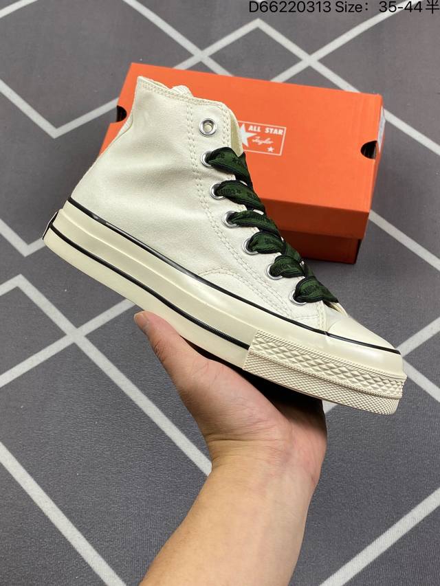 970S系列 匡威Converse 匡威高帮板鞋 小红书等各大平台强力主推。强烈强烈推荐！ 货号：A01802C 码数：35-44 含硫化半码 编码：D6622