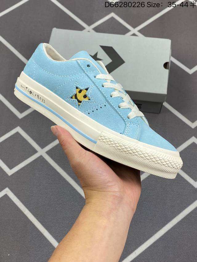 匡威Converse X Golf Wang联名限量浅蓝反毛皮低帮运动板鞋A09791C 码数：35 36 36.5 37 37.5 38 39 39.5 40