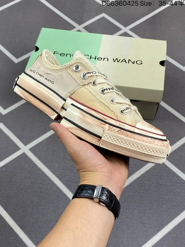 Converse X Feng Chen Wang 2In1 Chuck 70 聚氨酯软Pu模压鞋垫 解构重塑联名款 重磅来袭 原版开模耗时研发 市面顶级版本