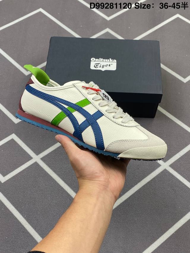 Onitsuka Tiger鬼冢虎 Mexico 66 Slip-On 亚瑟士一脚蹬低帮夏季透气运动休闲鞋 货号:D507L-0152 编码：D99281120