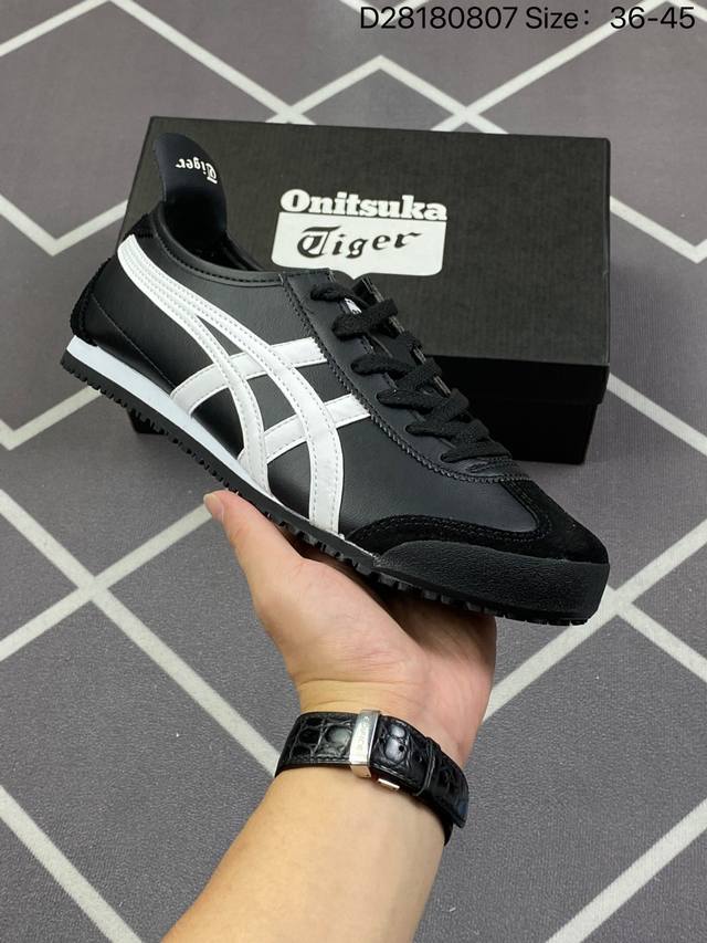 Asics 亚瑟士 Onitsuka Tiger 鬼冢虎 阿斯克斯 皮面 日系轻便运动休闲鞋 货号：Dl408 尺码：36 45 编码：D28180807 - 点击图像关闭