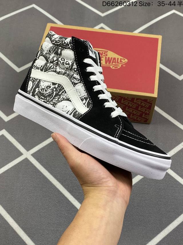 万斯Vans范斯 经典系列 Sk8-Hi Slim高帮帆布鞋休闲运动板鞋 Size：35-44 36.5 38.5 40.5 42.5 工艺：硫化1:1 重量1