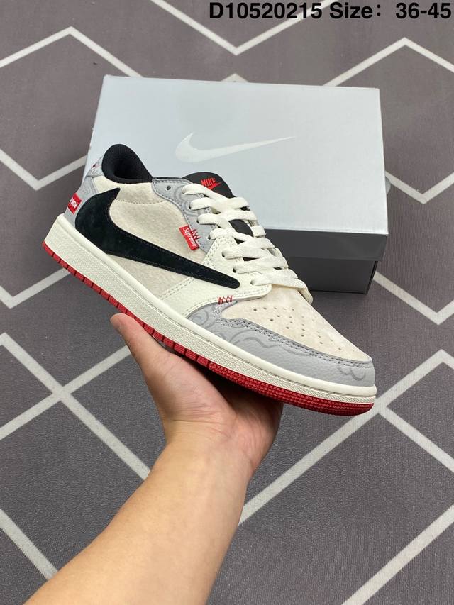 公司级 Travis Scott X Air Jordan Aj1 Low Og Sp Ts联名 黑棕倒钩低帮 Dm7866-202 毫无疑问市场中端王者 耗时