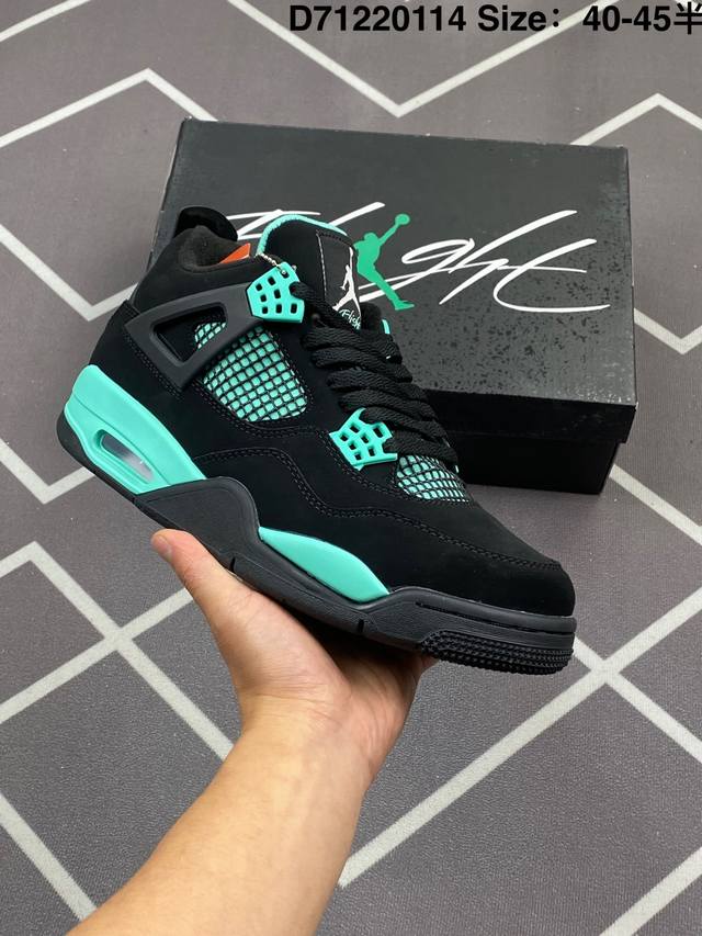 真标耐克Nike Air Jordan 4 Retro 迈克尔 乔丹Aj4代中帮复古休闲运动文化篮球鞋 货号:Cu1110-010 尺码:40-45半 编码:D