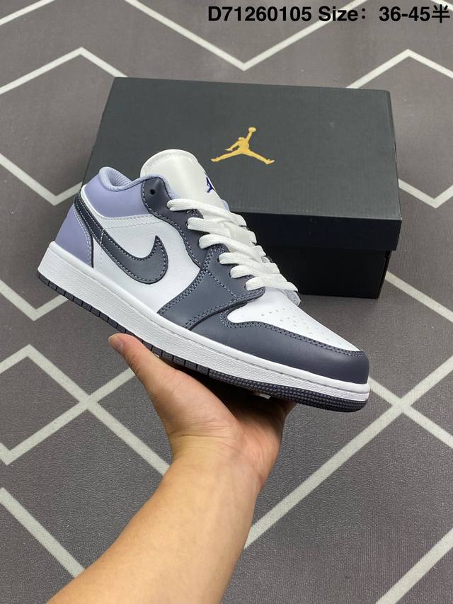 耐克 乔丹Air Jordan 1 Low Aj1 乔1 低帮复古文化休闲运动篮球鞋 从1985 年面世的元年款汲取设计灵感，采用简洁大方的经典外观，熟悉中带一