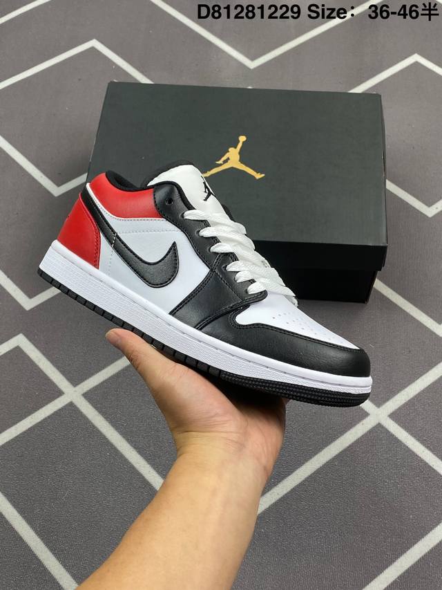 耐克 乔丹Air Jordan 1 Low Aj1 乔1 乔丹1代Aj1 低帮复古文化休闲运动篮球鞋。该鞋款从 1985 年元年款汲取设计灵感，焕新演绎简约经典