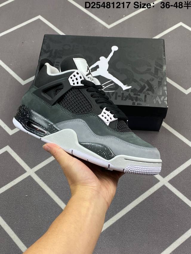 Air Jordan Aj4 Retro Fear 黑白恐惧 复刻2024版 Fq8138-002 大厂出品 全头层加持 原鞋原楦原纸板同源开发 完美呈现乔4的