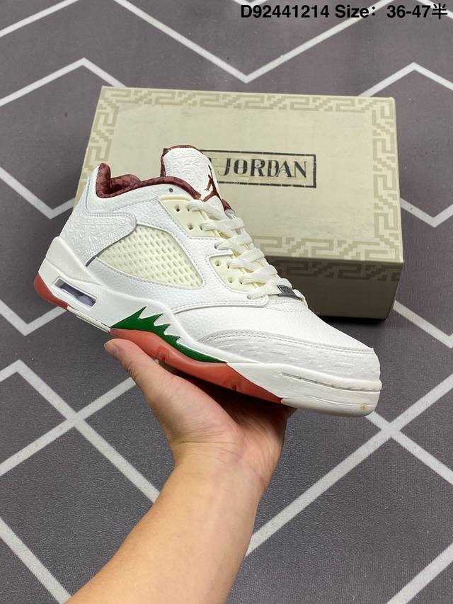 纯原 Air Jordan 5 El Grito Aj5 乔5墨西哥独立日 货号：Hf8833-100 尺码：36-47半 编码:D92441214