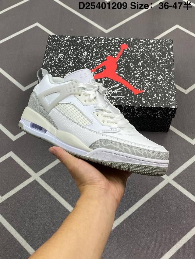 Air Jordan 3.5 Spizike Low 低帮 白灰色 Aj3.5 乔丹3.5代 Aj3.5 乔3.5 低邦 白灰斯派克李 乔丹篮球鞋系列 鞋身整体