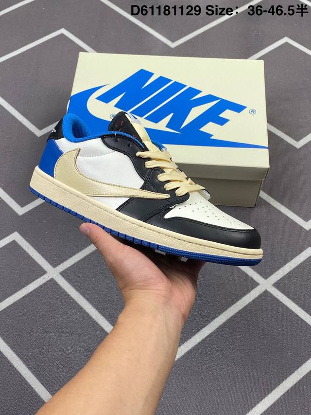 特价 Aj1倒勾Travis Scott X Air Jordan 1 ” Reverse Mocha “ Aj1乔1 Ts 闪电 联名倒钩 低帮文化篮球鞋 完