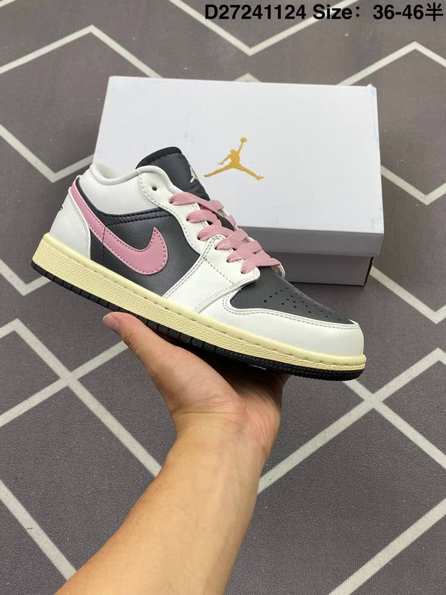 耐克 乔丹Air Jordan 1 Low Aj1 乔1 乔丹1代Aj1 低帮复古文化休闲运动篮球鞋。从1985 年面世的元年款汲取设计灵感，采用简洁大方的经典