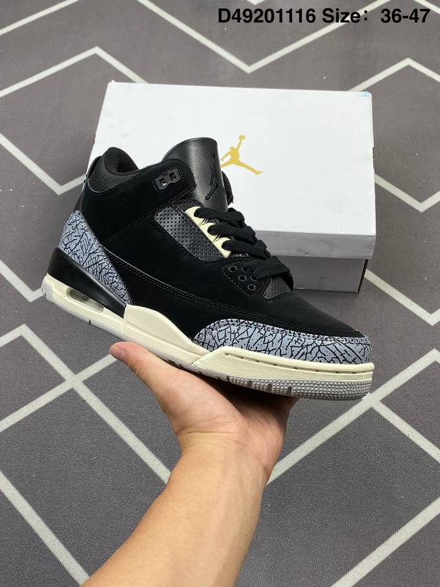 真标Air Jordan 3 Retro 迈克尔 乔丹Aj3代中帮复古休闲运动文化篮球鞋 货号:Ck9246-001 尺码:如图 D49201116