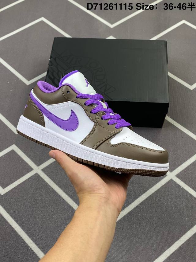 耐克 乔丹Air Jordan 1 Low Aj1 乔1 乔丹1代Aj1 低帮复古文化休闲运动篮球鞋。从1985 年面世的元年款汲取设计灵感，采用简洁大方的经典