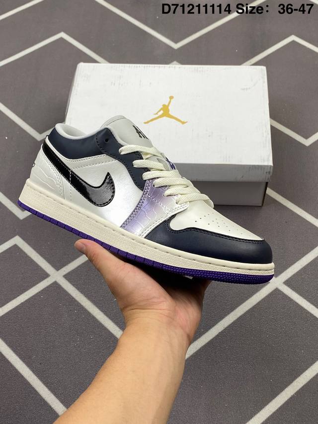 耐克 乔丹Air Jordan 1 Low Aj1 乔1 乔丹1代Aj1 低帮复古文化休闲运动篮球鞋。从1985 年面世的元年款汲取设计灵感，采用简洁大方的经典