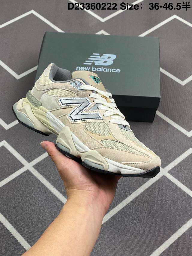 New Balance 公司级版本 Nb9060 联名款 复古休闲运动慢跑鞋 鞋款灵感源自设计师本人对夏日的怀日回忆。鞋面大身由空间双格及磨砂鞋面拼接而生，夏日