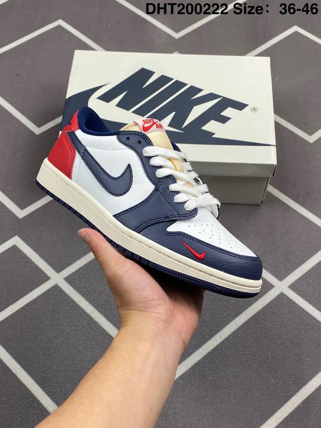 耐克 乔丹Air Jordan 1 Low Aj1 乔1 乔丹1代Aj1 低帮复古文化休闲运动篮球鞋。从1985 年面世的元年款汲取设计灵感，采用简洁大方的经典