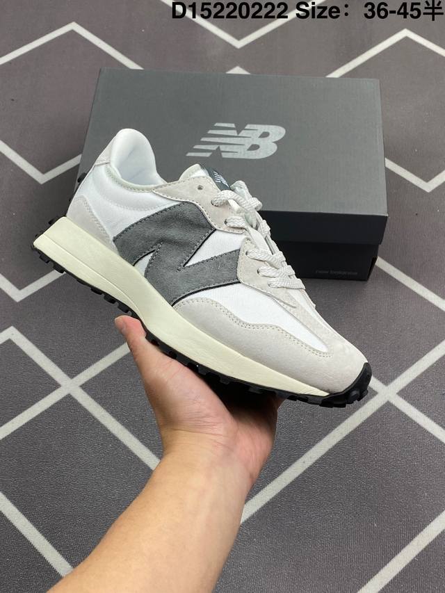 Nb 百伦 New Balance 327系列复古休闲运动慢跑鞋时尚男女运动鞋 以更纯粹的复古风格设计打造的全新造型 侧身还以解构设计，将 N 字标志以做旧压花