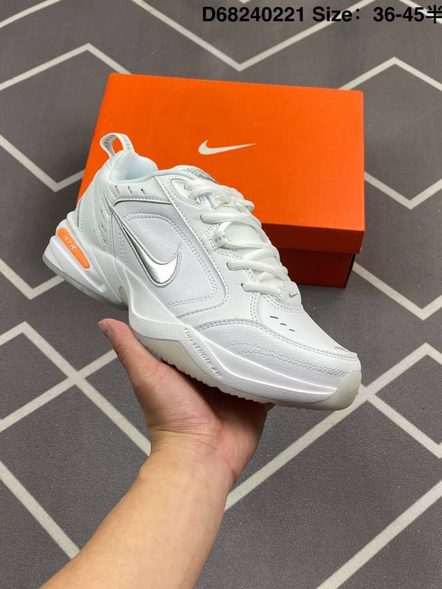 Nike Air Monarch M2K 复古单品 复古潮流优质皮革打造鞋面，夸张流线极符 风靡老爹元素 外形延续当下潮流得未来感老爹鞋 设计干净配色风格也带有