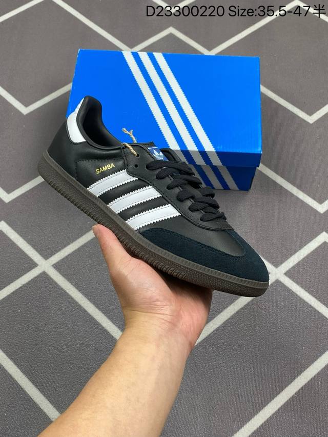 公司级 阿迪达斯 德训鞋 Adidas Originals Samba Og Shoes 经典运动鞋小白鞋 T头鞋 男女鞋 彰显休闲摩登风情的时尚经典鞋。它诞生